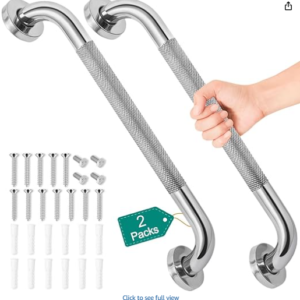 2 Pack 16 Inch Grab Bars for Bathtubs and Showers
